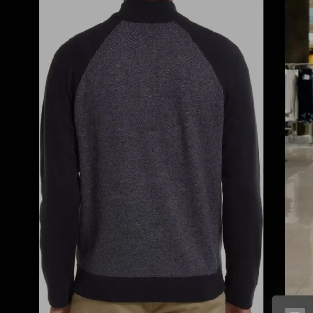 Vince Men's Birdseye Wool & Cashmere Henley Sweater size Large - Picture 2 of 9